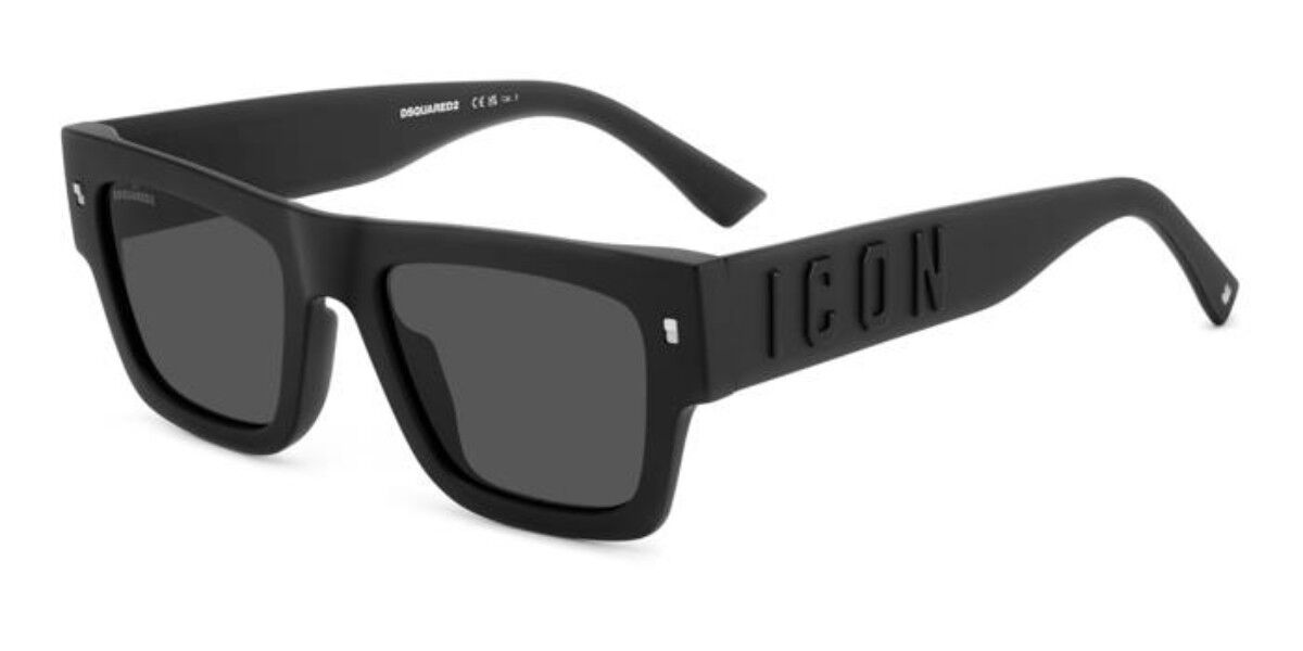 Image of Dsquared2 ICON 0021/S 003/IR 52 Lunettes De Soleil Homme Noires FR