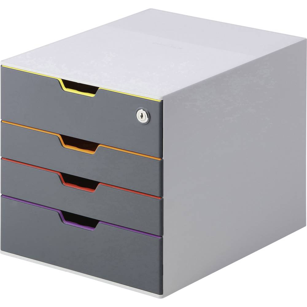 Image of Durable VARICOLOR 4 SAFE - 7606 760627 Desk drawer box Grey A4 C4 Folio Letter No of drawers: 5