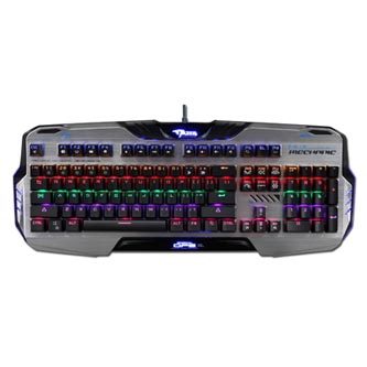 Image of E-blue Mazer Mechanical 729 klávesnice US herní podsvícená s modrým spínačem typ drátová (USB) černá mechanická PL ID 410934