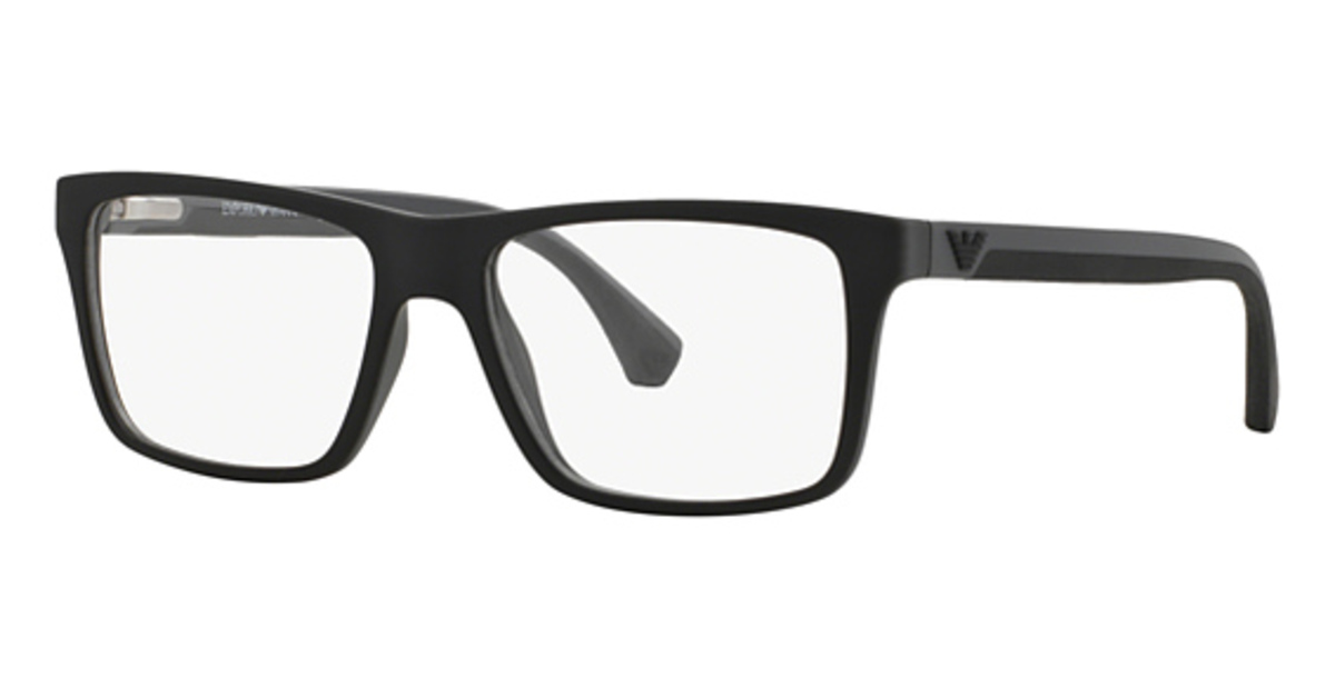 Image of EA 3034 Eyeglasses Black/Rubber Grey
