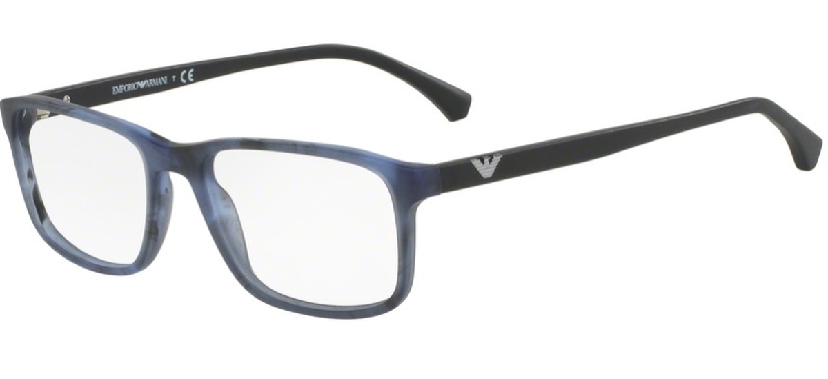 Image of EA 3050F Eyeglasses Matte Striped Blue