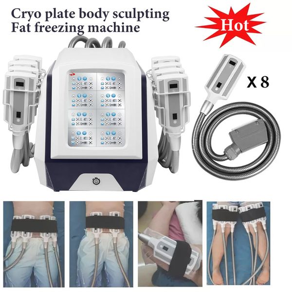 Image of EN 767196912 cellulite reduction cryolipolysis body contouring cryotherapy slimming machine 8 pieces cryo pads fat ing equipment smart display