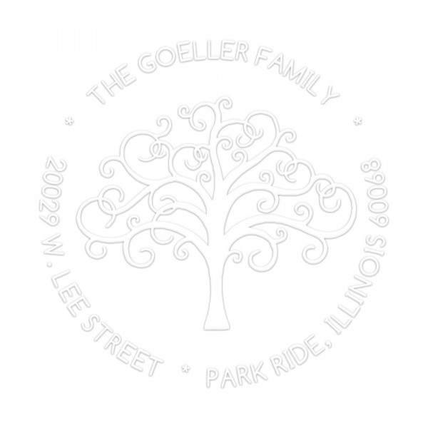 Image of EN MSEAL10L Family Tree Round Monogram Seal