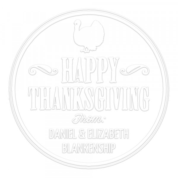 Image of EN MSEAL16L Happy Thanksgiving Round Monogram Seal