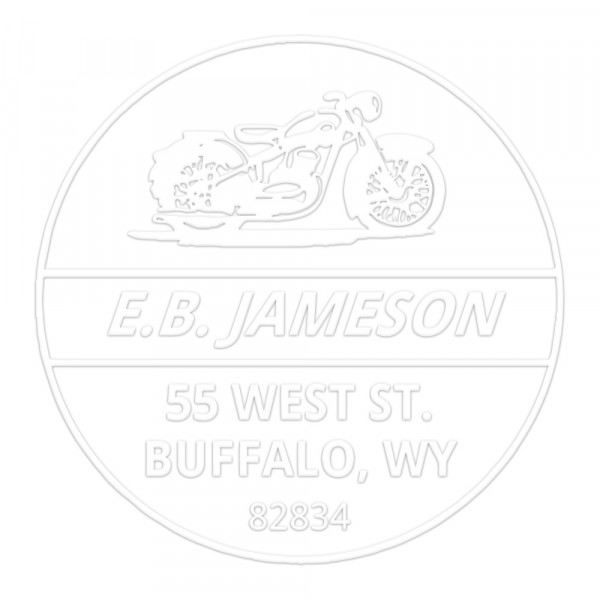 Image of EN MSEAL24L Easy Rider Motorcycle Round Monogram Seal
