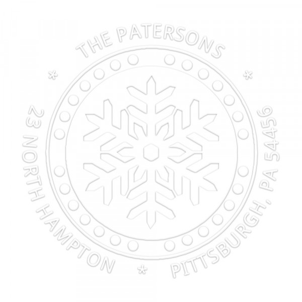 Image of EN MSEAL8L Snow Flake Round Monogram Seal