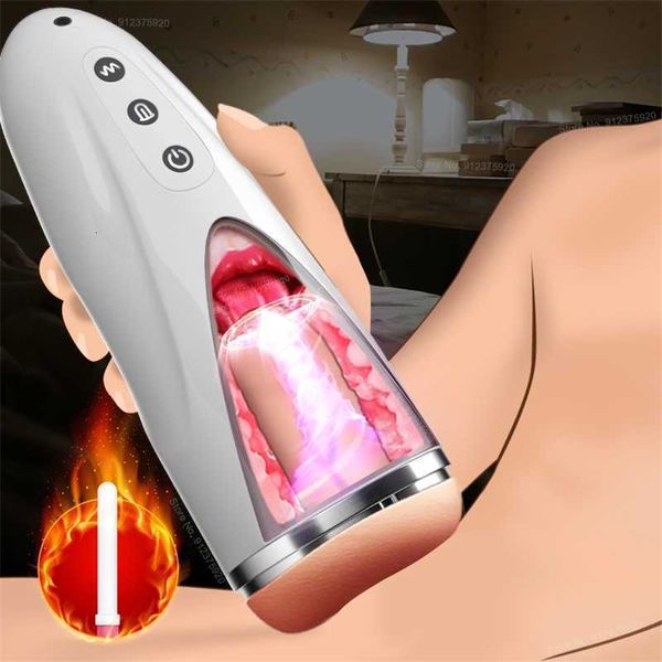 Image of ENH 812416710 toy massager appeal toys for men erotic masturbator cup realistic tips of tongue and mouth vagina pussy blowjob stroker