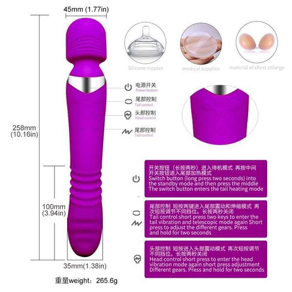 Image of ENH 812669503 toy massager products women&#039s automatic telescopic rotating masturbation device fun vibrator massage toys