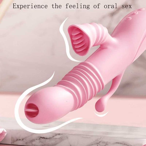 Image of ENH 814004698 toy massager vibrator tongue licking retractable anal stimulation female masturbator oral women masturbation products toys
