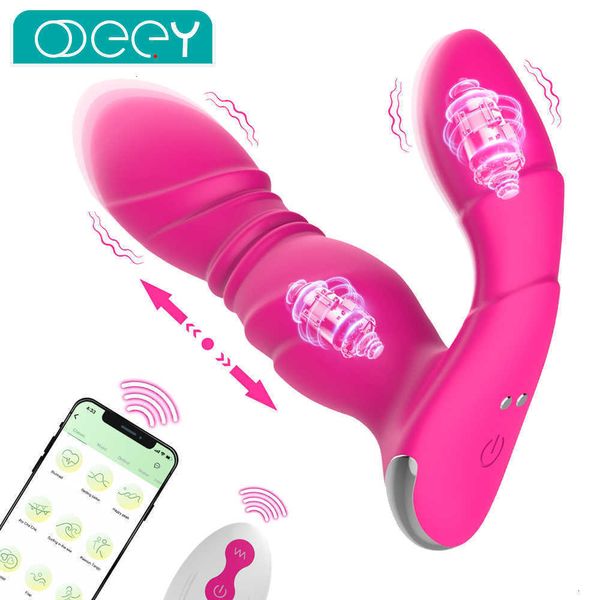 Image of ENH 814004726 toy massager wearable vibrating panties vibrators app remote toys for women 9 speed powerful thrusting vibrations couples goods