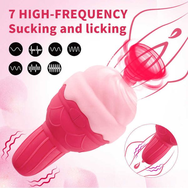 Image of ENH 814007327 toy massager female icecream tongue oral licking vibrator vagina nipple sucking g spot clitoris stimulate masturbation toys for women
