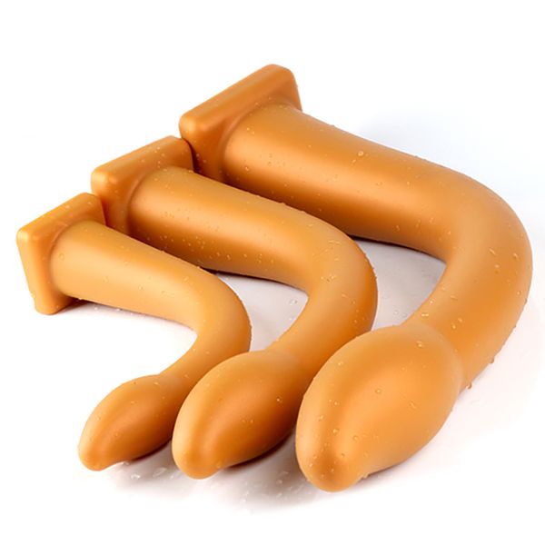Image of ENH 825743085 toy massager massage female masturbation silicone long anal soft dildo for women consoladores anales male artificial penis toys gode ventous