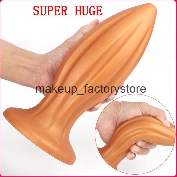 Image of ENH 825747478 toy massager massage huge anal plugs with suction cup silicone realistic dildo butt plug anus expander sextoys for men vagina dilator erotic