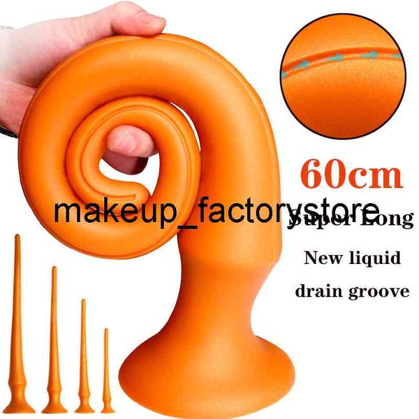 Image of ENH 825747678 toy massager massage soft long anal plug dildo huge butt with suction cup erotic toys for woman men prostate massgae big anus dilator