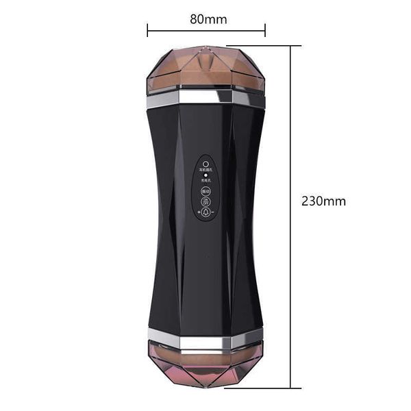 Image of ENH 825949533 toy massager chunchao men&#039s fully automatic double head vibration pronunciation boba aircraft cup penis masturator sexual products batc