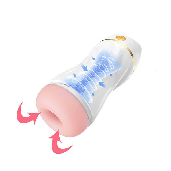 Image of ENH 825950574 toy massager new full-automatic deep throat aircraft cup men&#039s exercise trainer electric telescopic sucking penis stretcher