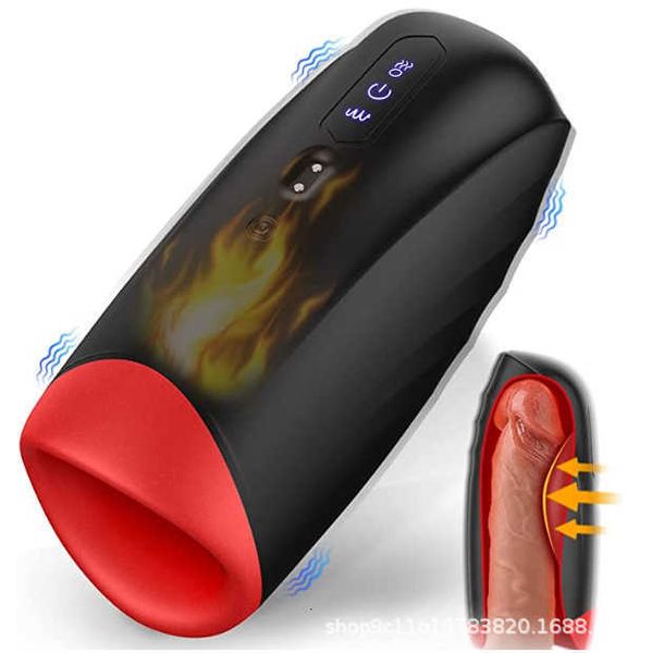 Image of ENH 825957285 toy massager fully automatic heating 10 frequency vibration clip suction aircraft cup men&#039s large