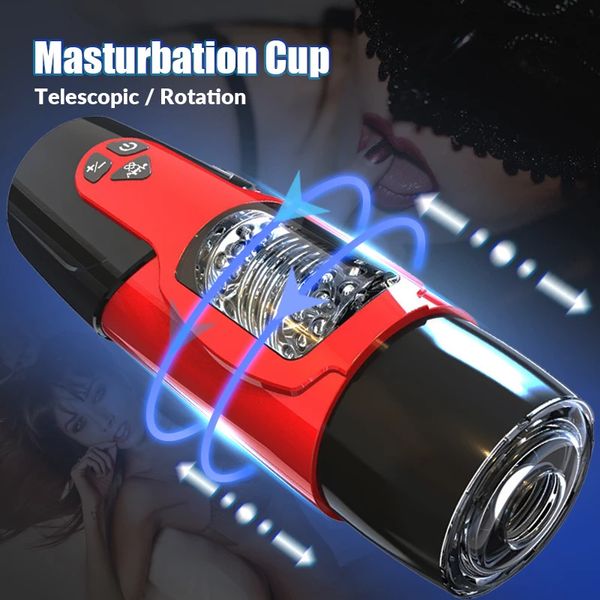 Image of ENH 825985398 toy massager massage automatic telescopic rotation male masturbator pussy vagina masturbadores electric vibrators toy for men shop