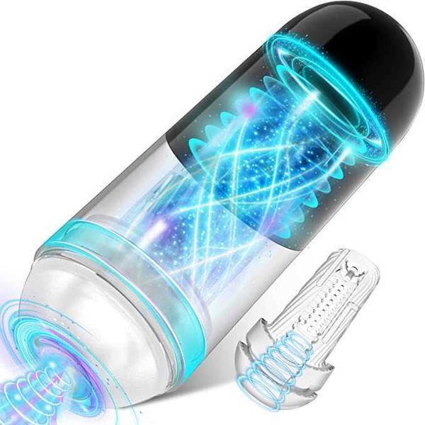 Image of ENH 826153733 toy massager new fully automatic expansion and contraction vibrating aircraft cup air clip sucking male masturbator