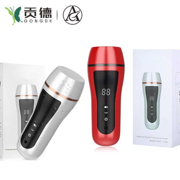 Image of ENH 826155257 toy massager shuangmi automatic digital aircraft cup electric induction extraction and insertion pronunciation male masturbation appliance