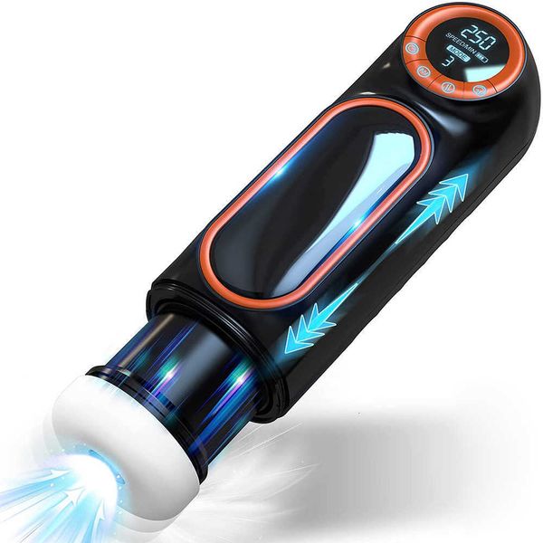 Image of ENH 826172676 toy massager full automatic airplane cup electric male telescopic masturbator deep throat oral penis trainer adult