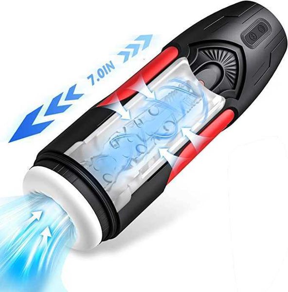 Image of ENH 826591305 toy massager full automatic vacuum oral vibrating clip sucking masturbator male airplane cup adult