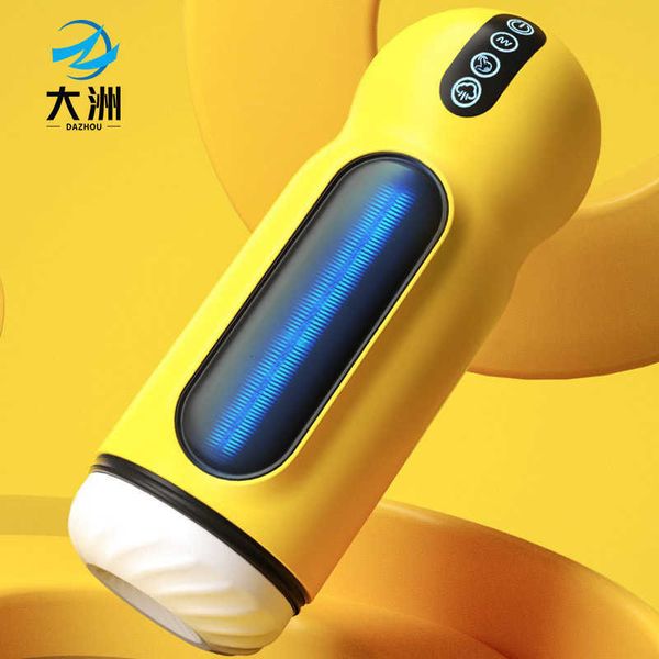 Image of ENH 827348587 toy massager little yellow man full automatic heating sucking men&#039s aircraft cup trainer vibration sounding doll products