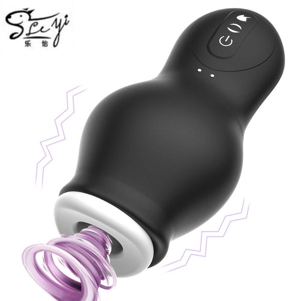 Image of ENH 827348692 toy massager leyilong men&#039s automatic sucking multi frequency vibration turtle trainer penis exercise aircraft cup products