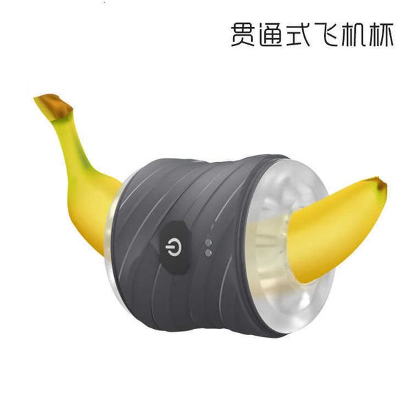 Image of ENH 827363457 toy massager vibrating airplane cup men&#039s automatic penis exercise delayed training vibrating
