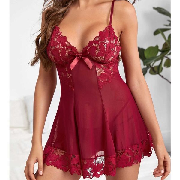 Image of ENH 827531005 toy massager women&#039s lingerie new suspender nightdress lace mesh seductive