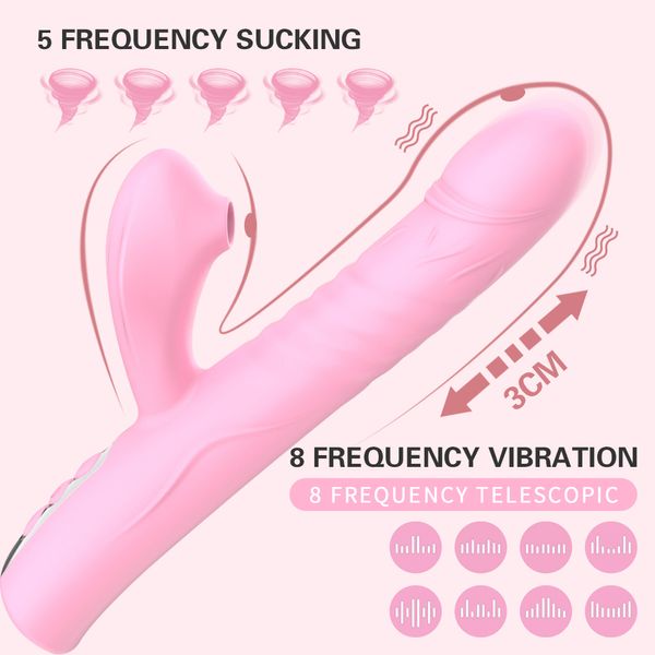 Image of ENH 827731480 toy massager massage simulation dildo vibrator telescopic vibration penis female masturbation tool clitoris sucking massager machine toys wu