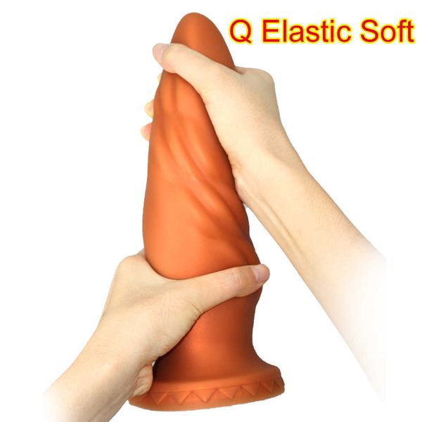 Image of ENH 827731802 toy massager massage silicone huge anal dildo big butt plug vagina anus expander stimulator prostate massager toy for gay men women sextoys