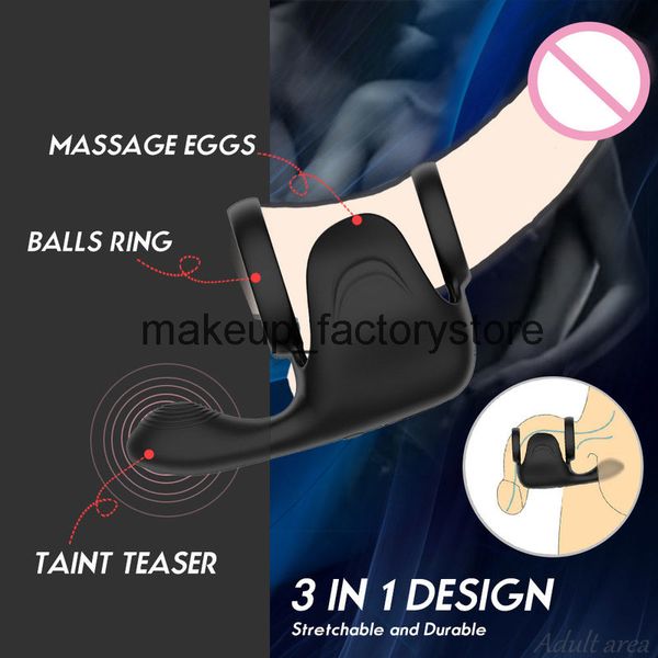 Image of ENH 827736279 toy massager massage prostate massager vibrator penis ring delayed ejaculation male masturbation anal plug couple toy vibrating 18 iqls1