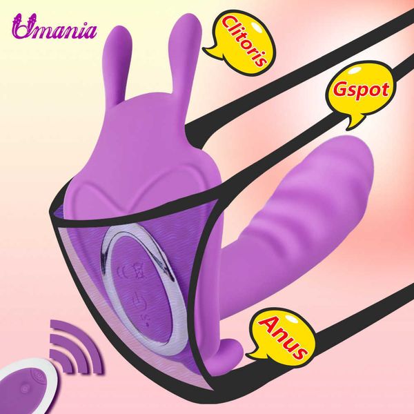 Image of ENH 827894542 full body massager vibrator wearable dildo for women masturbator g spot clitoris stimulator wireless remote control panties q0602 shxu