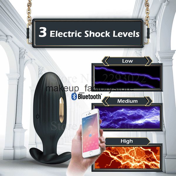 Image of ENH 828270132 toy massager massage anal dildo for men and women app control electric shock pulse vibrator male prostate massager butt plug anus dilator to