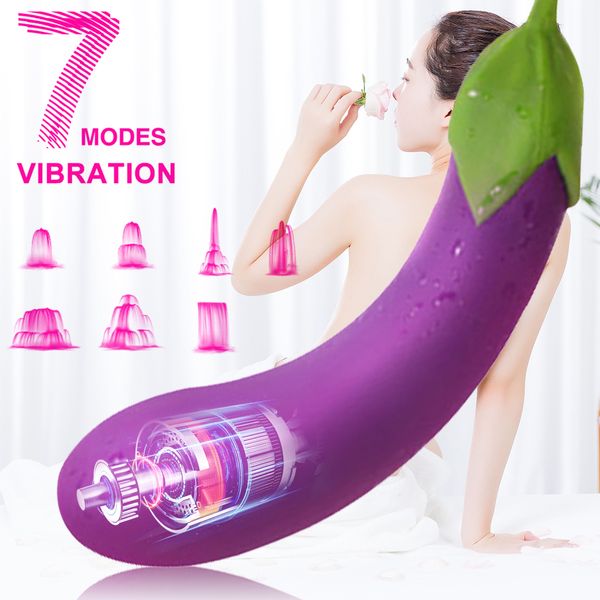 Image of ENH 828271439 toy massager 5 styles massage cucumber eggplant vibrator g-spot vagina stimulator female masturbator nipple clitoral dildo vibrators pussy r