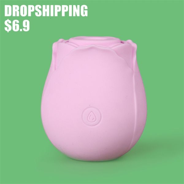 Image of ENH 828290059 vibrator toy massager dropshipping silicone rechargeable rose clitoral sucking tongue clit stimulator suction toys for woman dgwr