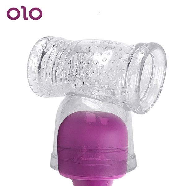 Image of ENH 828290281 vibrator toy massager olo large av wand headwear vibrators caps magic head accessories penis for male toys nozzles from p3wg