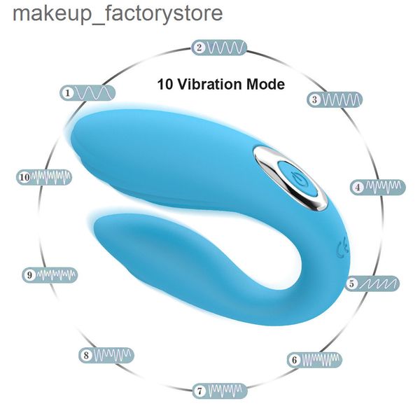Image of ENH 828517586 toy massager massage erotic u shape vibrator couple toys for adults women female remote control vagina masturbator g spot clitoris clit mass