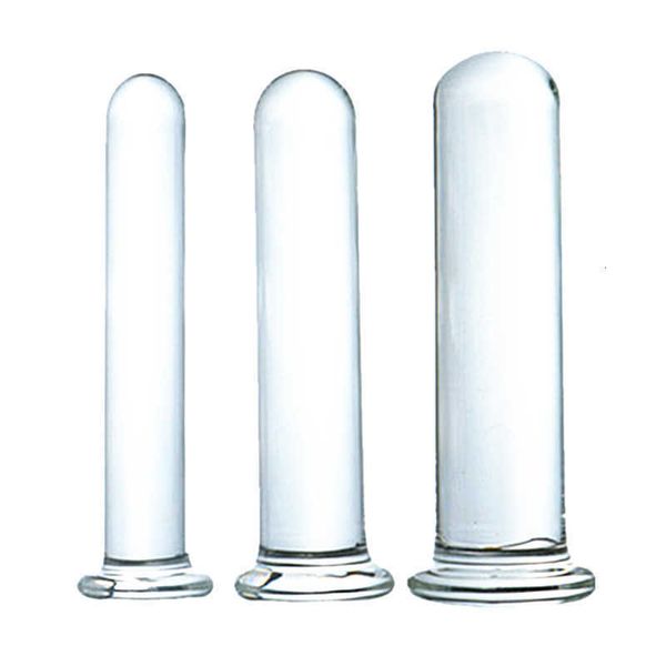 Image of ENH 829342085 toy massager new small glass masculine column for adults sexual masturbation anal blocking sex primary development