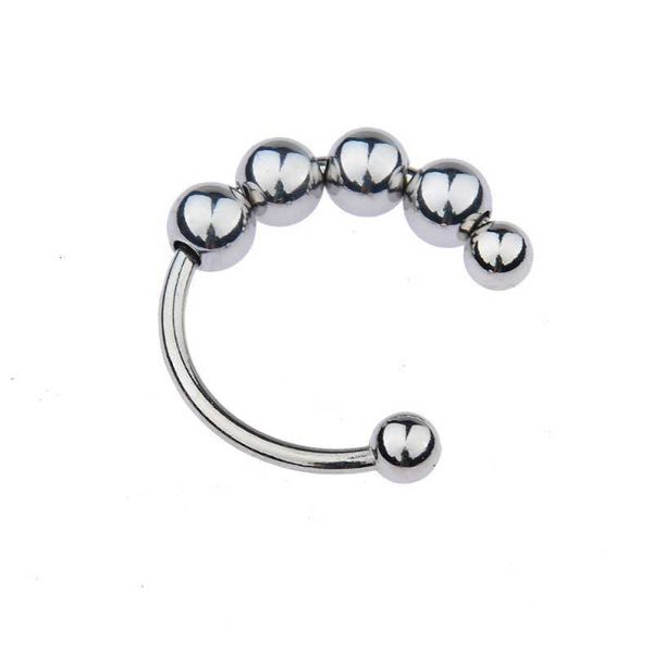 Image of ENH 829342154 toy massager products new metal male penises delay ring stem double bead wolf tooth set