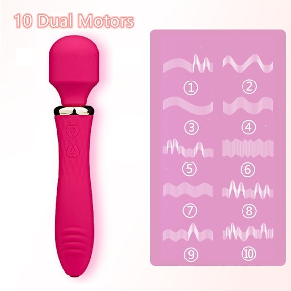Image of ENH 829355383 toy toy massager double motors magic stick vibrator for women head av g spot clitoris stimulator toys masturbator av0120 0k9y