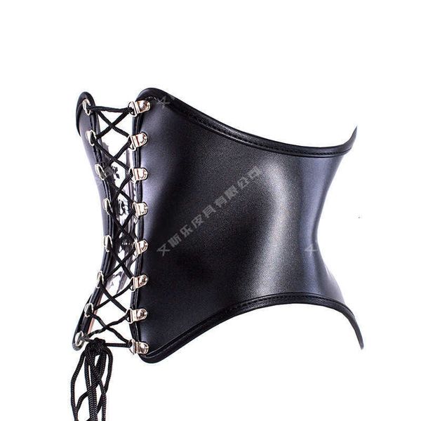 Image of ENH 829360404 toy massager funny lace up waist with large waistcoat binding bag to bind punk accessories leather articles