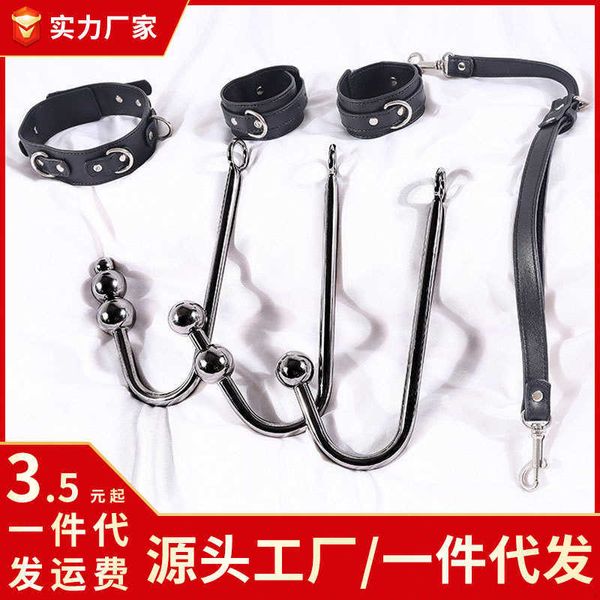Image of ENH 829360815 toy massager sm alternative anal hook set shackle collar binding handcuffs masturbation male and female supplies