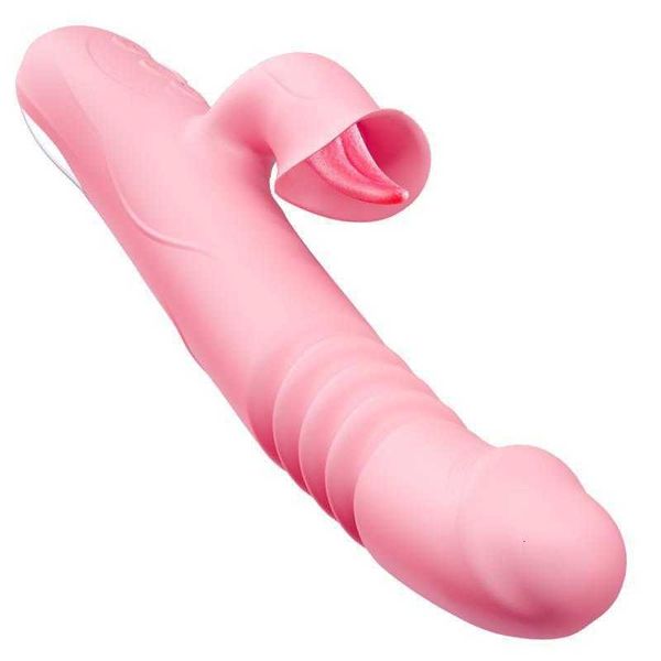 Image of ENH 829514691 toy massager fairy vibration telescopic stick women&#039s heating tongue licker vaginal masturbation products