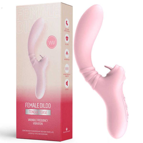 Image of ENH 829994342 toy massager tongue licking rechargeable vibrator female masturbator husband and wife massage adult