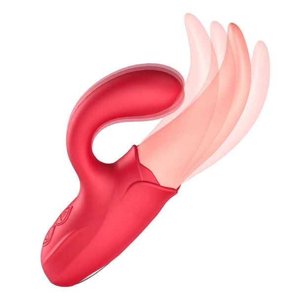 Image of ENH 830272474 toy massager ourina&#039s new full court flower tongue 4th generation double vibration multi frequency vibrator female masturbator