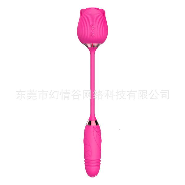 Image of ENH 830272502 toy massager qianmei oulena manting flower generation 2 rose egg hopping telescopic vibrating rod false masculine female products