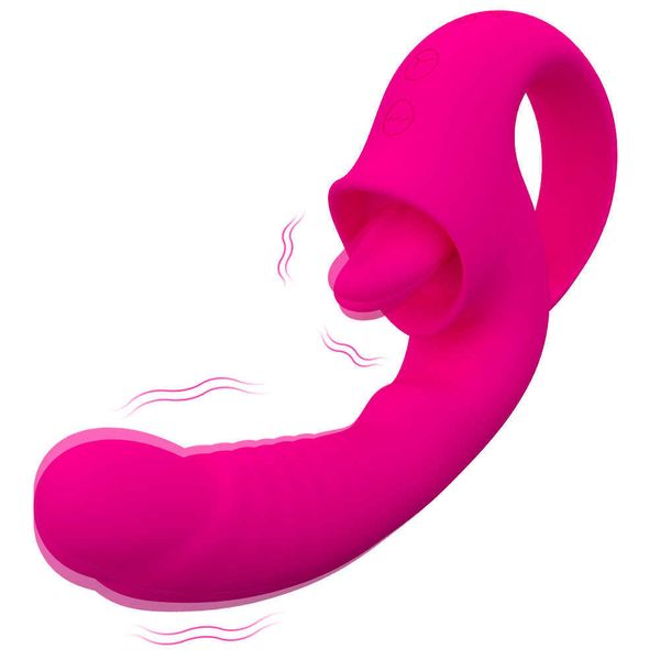 Image of ENH 830276612 toy massager tongue licking stick 8 frequency tongue vibration female clitoris stimulation massage masturbator products
