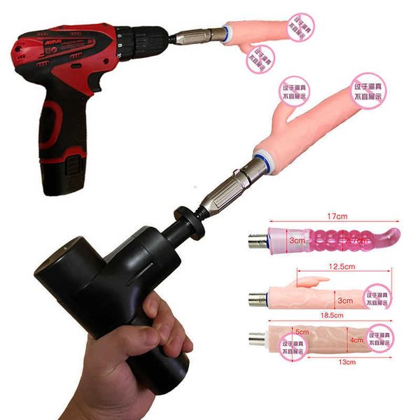Image of ENH 830278255 toy massager funny fascia hand electric drill massage female vibrating rod cannon masturator mini portable vibration
